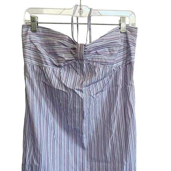 LOFT Multicolor Striped Halter Mini Dress w/ Pockets! NWT -‎ 6 - Picture 2 of 10